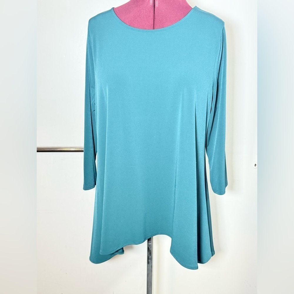 Alfani Teal Tunic Top for Women